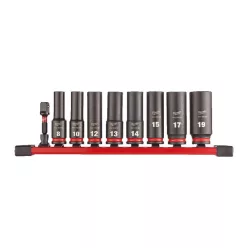   Milwaukee Dugókulcs készlet 3/8" hosszú, 9 részes (8-19mm) (4932480455)