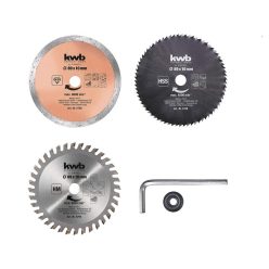   Einhell Mini körfűrészlap szett, 89mm, 1 gyémántkorong, 1 HSS, 1 HM fűrészlap