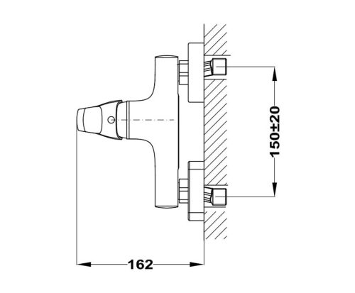 Mofém Flow zuhany csaptelep zuhanyszett nélkül (51.231.28.00)