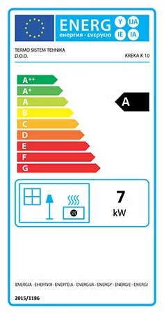 Termo Kreka K10 Íves Kandalló 7kW szürke OUTLET TERMÉK!