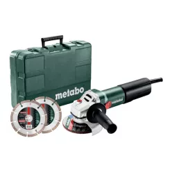   Metabo WEQ 1400-125 Set Sarokcsiszoló 1400W 125mm + 2 db gyém. darabolótárcsa (600347510)