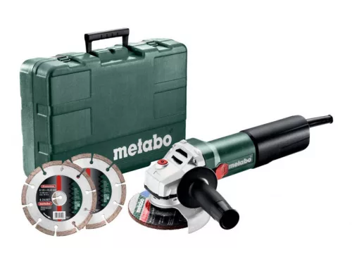 Metabo WEQ 1400-125 Set Sarokcsiszoló 1400W 125mm + 2 db gyém. darabolótárcsa (600347510)