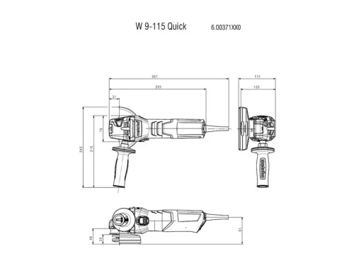 Metabo W 9-115 Quick Sarokcsiszoló 900W 115mm (600371000)