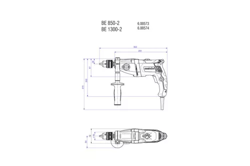 Metabo BEV 1300-2 Fúrógép /Fogaskoszorús fúrótokmány/ (600574000)