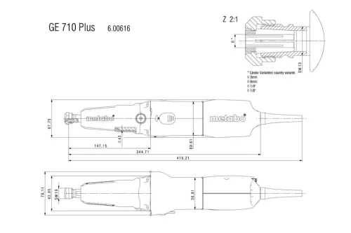 Metabo GE 710 PLUS Egyenescsiszoló (600616000)