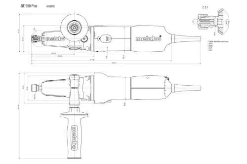 Metabo GE 950 G PLUS Egyenescsiszoló 950W karton dobozban (600618000)