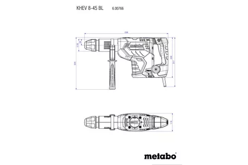Metabo KHEV 8-45 BL Kombikalapács SDS-max 1500W 12,2J műanyag hordtáskában (600766500)