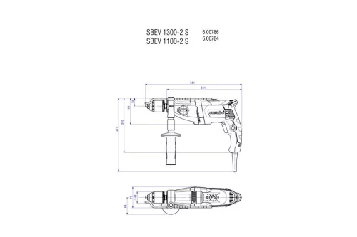 Metabo SBEV 1100-2 S Ütvefúró 1100 W (600784500)