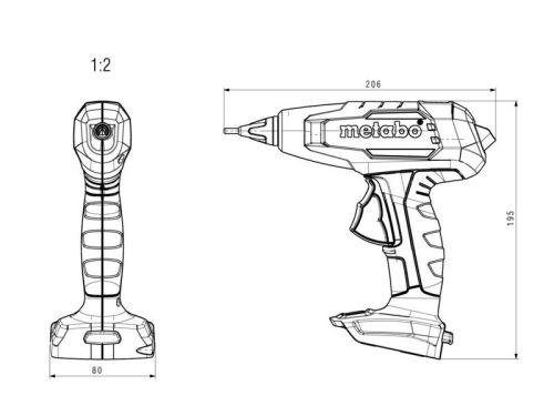 Metabo HK 18 LTX 20 Akkus ragasztópisztoly 18V papír dobozban (akku és töltő nélkül) (600797850)