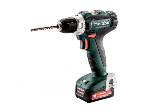 Metabo PowerMaxx BS 12 Akkus fúró-csavarozó 12V 2x2Ah műanyag hordtáskában(601036500)