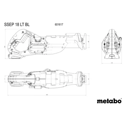 Metabo SSEP 18 LT BL MB akkus kardfűrész 18V akku és töltő nélkül (601617840)