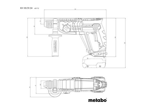 Metabo KH 18 LTX 24 Akkus SDS-Plus kombikalapács 18V 2x4,0Ah 2,1J (601712510)