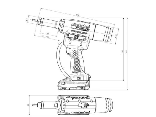 Metabo NMP 18 LTX BL M10 Akkus szegecsanya Pisztoly 18V (601788840)(Akku és töltő nélkül)