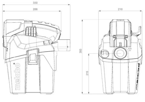 Metabo AS 18 HEPA PC Compact Akkus Porszívó 18V (602029850)(Akku és töltő nélkül)