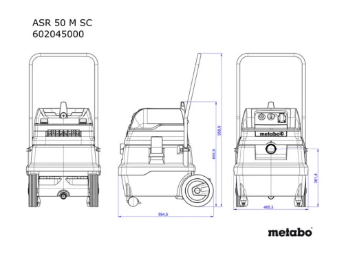 Metabo ASR 50 M SC Univerzális porszívó 1400W 50l (602045000)