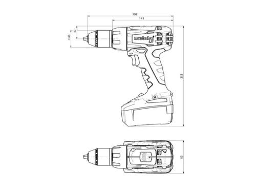 Metabo BS 18 LT Compact Akkus Fúrócsavarozó 18V 2x2,0Ah 60Nm (602102530)
