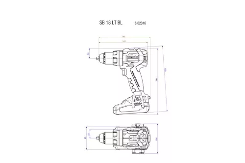 Metabo SB 18 LT BL Akkus ütvefúró-csavarbehajtó 18V dobozban (602316890) (Akku és töltő nélkül)