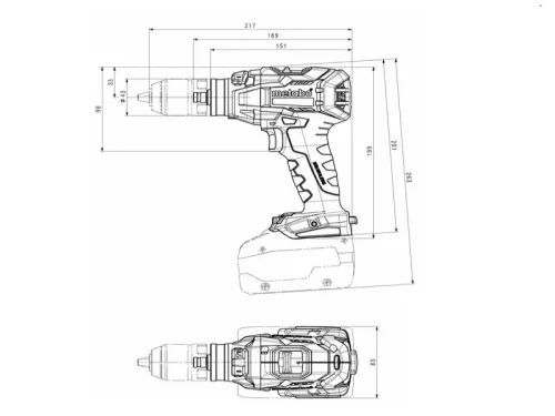 Metabo SB 18 LTX BL Q I Akkus ütvefúró-csavarbehajtó 18V 2x5,2Ah Li-Power 130Nm (602361650)