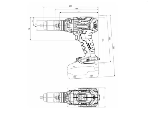 Metabo SB 18 LTX BL Q I Akkus Ütvefúró-csavarbehajtó 18V 2x5,5Ah LiHD 130Nm (602361660)