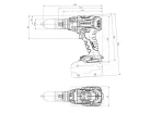 Metabo GB 18 LTX BL Q I Akkus Menetfúró 18V 2x2,5Ah 130Nm (602362660)