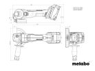Metabo W 18 L BL 9-125 Akkus sarokcsiszoló 18V 125mm metaBOX 165 L (602374840)(Akku és töltő nélk