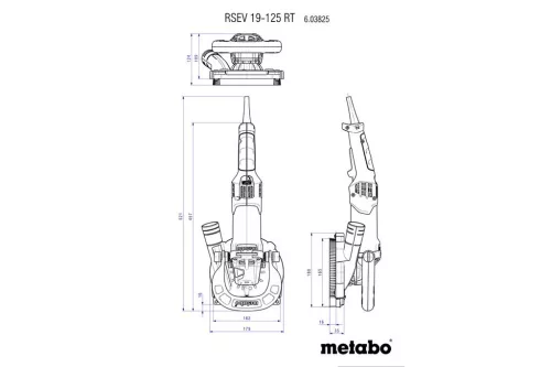 Metabo RSEV 19-125 RT Renovációs betoncsiszoló (603825710)