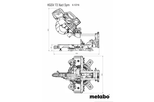 Metabo KGSV 72 Xact SYM Gérvágó fűrész (612216000)