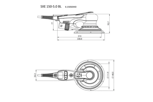 Metabo SXE 150-5.0 BL Excentercsiszoló (615050700)