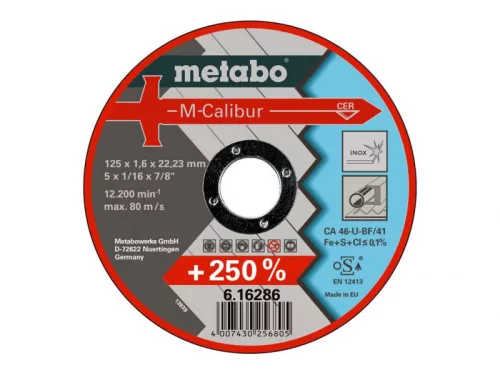 Metabo M-Calibur Vágókorong 125x1,6x22,23mm Inox TF41 (616286000)