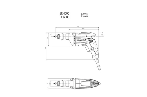 Metabo SE 6000 Gipszkarton csavarbehajtó 600W karton dobozban (620046000)