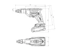 Metabo HBS 18 LTX BL 3000 Akkus faszerkezeti Csavarbehajtó 18V 10Nm (620062840)(Akku és töltő nél