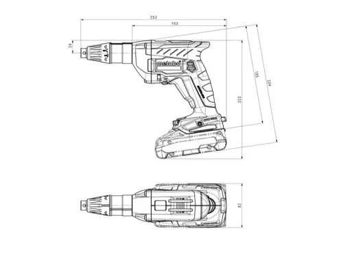 Metabo TBS 18 LTX BL 5000 Akkus gipszkarton Csavarbehajtó 18V 2x2,0Ah 6Nm (620063500)