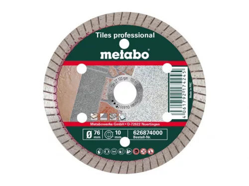 Metabo Gyémánt vágókorong 76x10 mm TP Fliesen Professional (626874000)