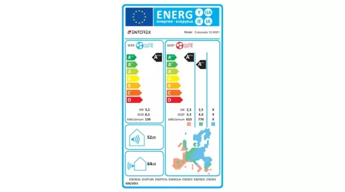WENTOREX Colorado 12 WiFi hűtő/fűtő klíma (A+++) csepptálcafűtéssel