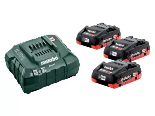 Metabo Alapkészlet 18V 3x4Ah LiHD Akku, ASC 55 töltő karton dobozban (685132000)