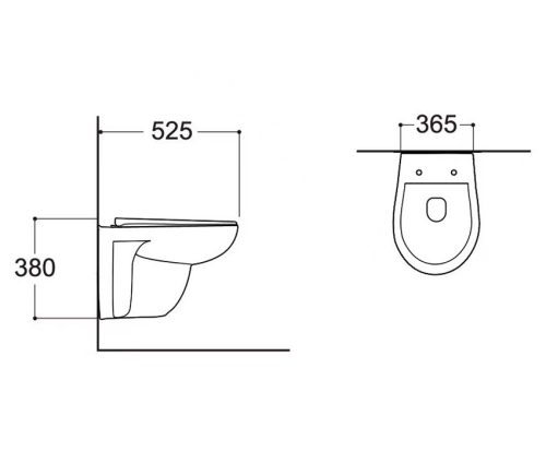 Hello Perem nélküli fali WC Soft Close ülőkével