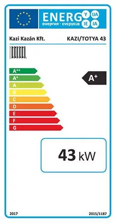 Totya VR43 B Vegyestüzelésű Lemezkazán 43kW, burkolat NÉLKÜL, huzatszabályzóval, hőmérővel