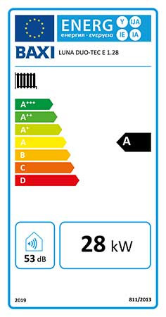 BAXI Luna Duo-Tec E 1.28 ERP fűtőkazán, kondenzációs, fali, 28kW