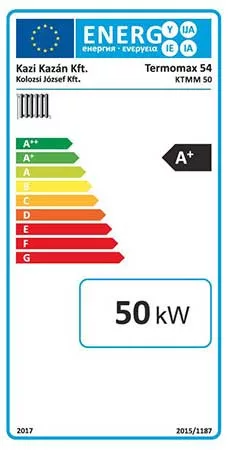 Termomax 54 B Vegyestüzelésű Lemezkazán 53kW, burkolattal, huzatszabályzóval, hőmérővel