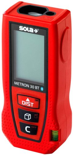 Sola METRON 30 BT Lézeres távolságmérő töltőkábel+övtáska, Bluetooth