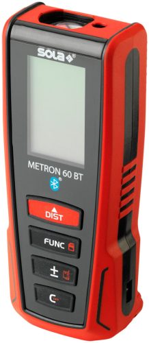 Sola METRON 60 BT Lézeres távolságmérő Övtáskával, töltőkábellel, Bluetooth       