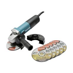 Makita 9558HNRX1 125mm sarokcsiszoló + 5 darab tárcsa