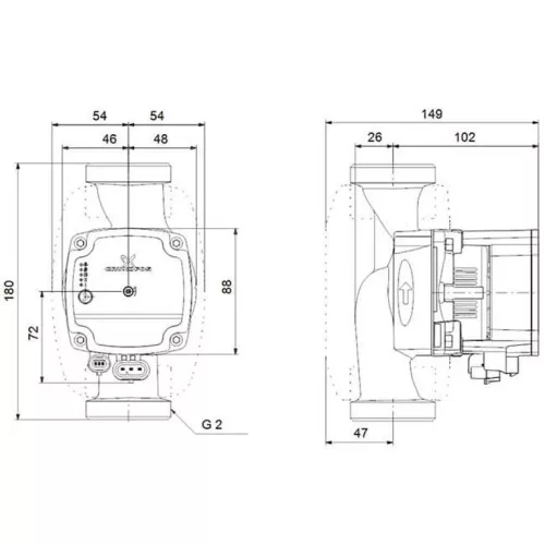 Grundfos ALPHA1 L 32-60 180 Keringető szivattyú (99160590)