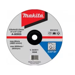 Makita csiszolótárcsa ACÉL 230x6mm (A-80955)