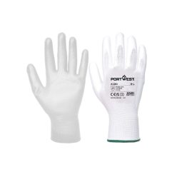   Portwest A120 Nylon védőkesztyű PU tenyérmártott fehér M
