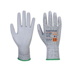   Portwest A620 PU tenyérmártott vágásbiztos védőkesztyű CUT 3, szürke XL