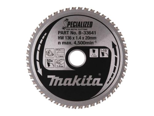 Makita körfűrészlap akkus 136x20mm Z50 FÉM (B-33641)