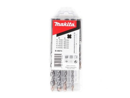 Makita SDS-Plus V-plus fúrószárkészlet 5 db-os 5x110mm, 6,8,10,12x160mm (B-49074)