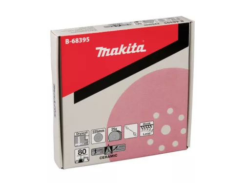 Makita 225mm csiszolópapír falcsiszolóhoz K80 25db (B-68395)