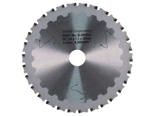 Makita EFFICUT körfűrészlap 136x20mm Z30 FÉM (B-69303)